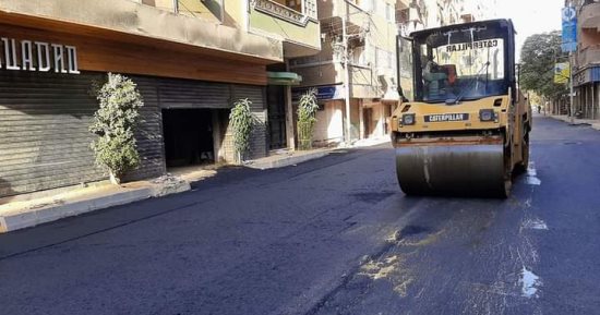 الانتهاء من رصف شارع 16 بحي شرق سوهاج بتكلفة 6 ملايين و900 ألف جنيه