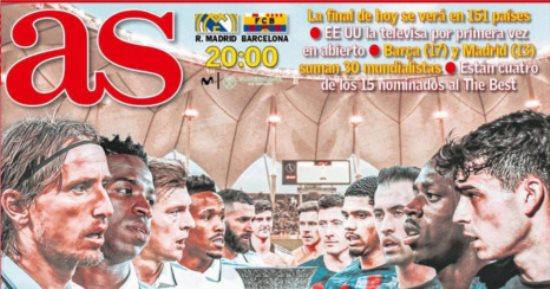عاصفة فى الصحراء.. صحف إسبانيا تتحدث عن نهائي السوبر بين ريال مدريد وبرشلونة