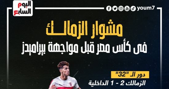 مشوار الزمالك فى كأس مصر قبل مواجهة بيراميدز.. إنفو جراف