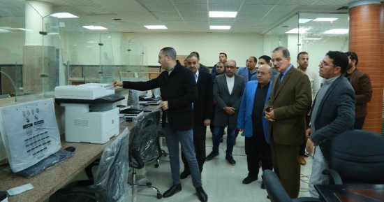 محافظ كفر الشيخ يتفقد المركز التكنولوجى بالديوان استعدادا للتشغيل التجريبى