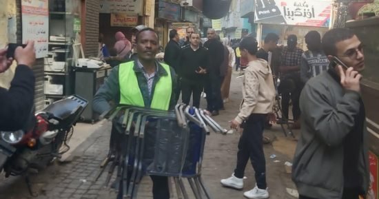 محافظة الجيزة ترفع الإشغالات من شارع ثروت بالدقى استجابة لشكاوى المواطنين
