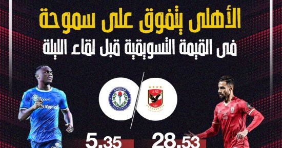 الأهلى يتفوق على سموحة فى القيمة التسويقية قبل لقاء الليلة.. إنفو جراف