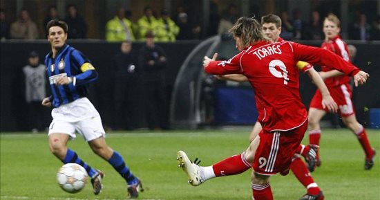 جول مورنينج.. توريس يمزق شباك الإنتر ويقود ليفربول لربع نهائى دورى الأبطال 2008