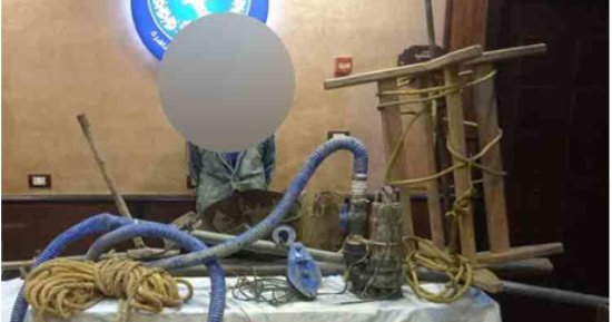 ضبط شخص لقيامه بالحفر والتنقيب عن الآثار داخل عقار بالقاهرة