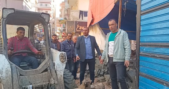 إزالة تعديات على أراض زراعية ومحال مخالفة بكفر الشيخ والحامول ودسوق