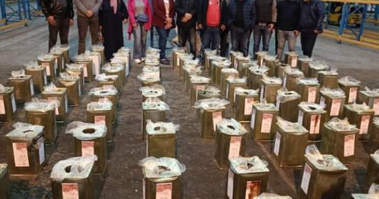 جمارك دمياط تحبط محاولة تهريب كمية من مخدر الحشيش الخام بقيمة 91 مليون جنيه