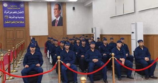 المفرج عنهم من مراكز الإصلاح بمناسبة عيد الشرطة يشكرون الرئيس السيسى.. صور