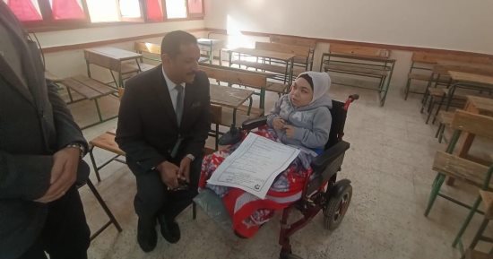انتظام امتحانات الشهادة الإعدادية بالجيزة فى مادة الهندسة.. صور