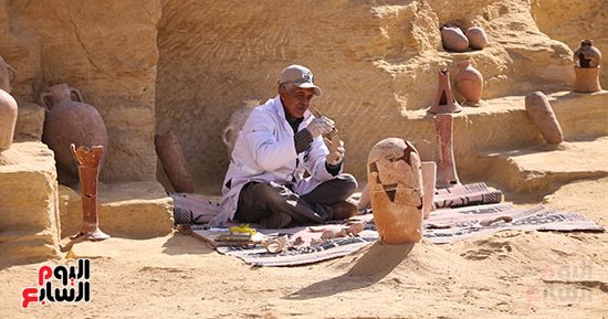 أول صور للكشف الأثرى الجديد داخل منطقة آثار سقارة