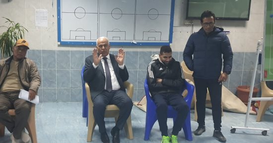 مؤمن زكريا يظهر فى جلسة تقديم الجهاز الفنى الجديد لسموحة .. صور
