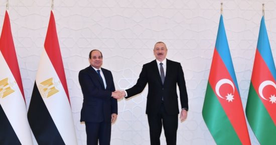 قمة بين الرئيس السيسى ورئيس أذربيجان بمقر قصر "زوجلوب" الرئاسي فى باكو
