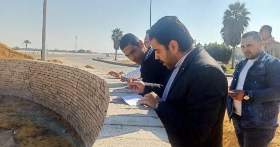 مسئولو جهاز "النوبارية الجديدة" يتفقدون أعمال تطوير الطرق بالمدينة