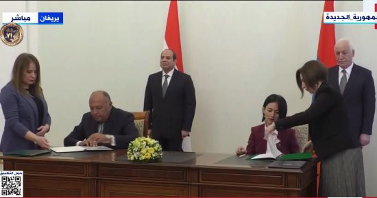 الرئيس السيسي ورئيس أرمينيا يشهدان توقيع اتفاقيات تعاون بين البلدين