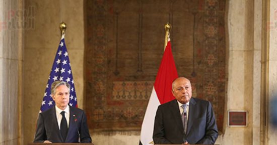 مباحثات موسعة بين الوزير سامح شكرى ونظيره الأمريكى فى مقر الخارجية