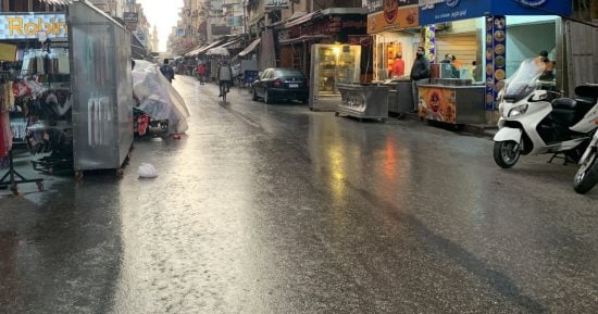 سقوط أمطار فى بورسعيد وانخفاض ملحوظ بدرجات الحرارة.. صور 
