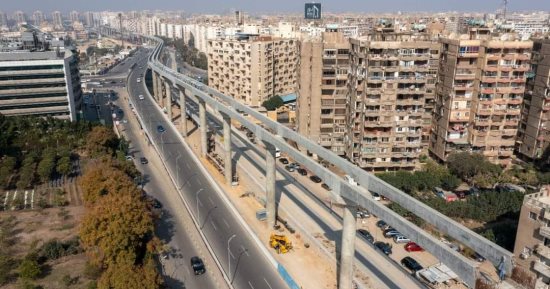 شاهد مسار مونوريل العاصمة الإدارية بشوارع مدينة نصر بعد اكتمال الكمرات