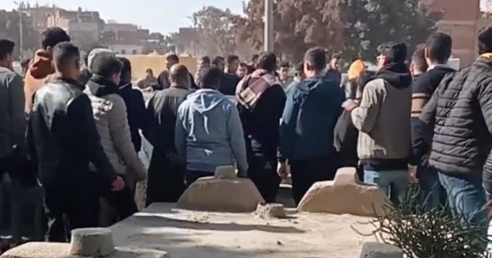 تشييع جنازة أحمد شكرى أحد الطلاب ضحايا حادث الشرقية المروع