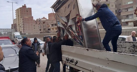 الجيزة: رفع 150 حالة إشغال فى حملة بالعمرانية