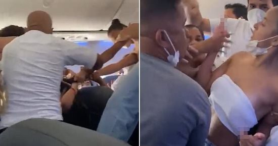 "خناقة ستات" على طائرة ركاب متجهة إلى البرازيل بسبب تبديل الكراسى.. فيديو