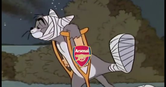 آرسنال فى مرمى Troll Football بعد الهزيمة من إيفرتون فى البريميرليج.. صورة