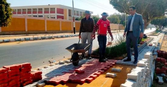تطوير ورفع كفاءة 6 شوارع وميدان البنوك بحى الكوثر فى سوهاج بتكلفة 3 ملايين جنيه