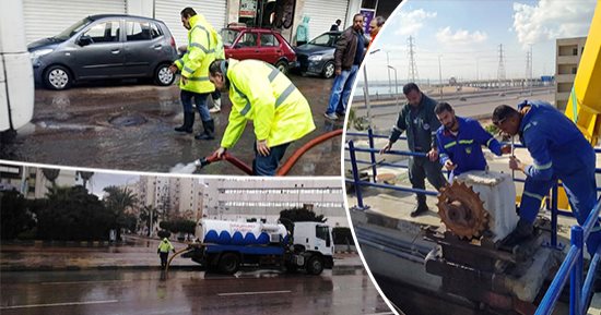 كيف نجحت الإسكندرية فى مواجهة الأمطار؟..رفع كفاءة 91 محطة وتنفيذ 7 مشروعات شبكات انحدار وخطوط طرد بـ2 مليار جنيه.. 3 مشروعات لفصل شبكة الأمطار بـ 225 مليونا.. إحلال وتجديد الشبكة فى الأحياء بتكلفة 37 مليون جنيه