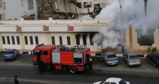 الحماية المدنية تسيطر على حريق محدود فى أحد نوادى بورسعيد.. صور