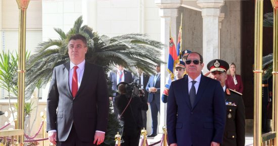 الرئيس السيسي يبحث مع نظيره الكرواتى الأزمة الروسية ويؤكد دعم مصر لتغليب الحوار