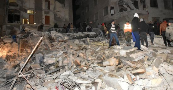 الصحة السورية: مصرع وإصابة 242 شخصا فى حلب وحماة واللاذقية جراء زلزال
