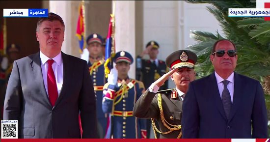 أخبار مصر.. الرئيس السيسي يستقبل نظيره الكرواتى بقصر الاتحادية 