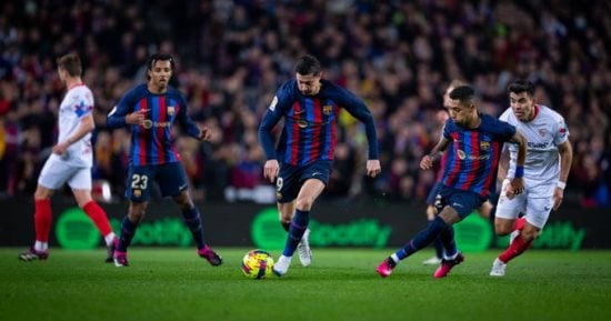 ملخص وأهداف مباراة برشلونة ضد إشبيلية في الدوري الإسباني