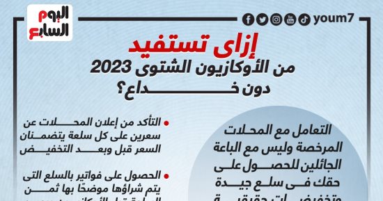 إزاى تستفيد من الأوكازيون الشتوى 2023 بدون خداع.. إنفوجراف 