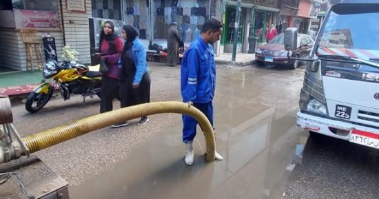 أمطار خفيفة على مدينة شبين الكوم فى المنوفية 