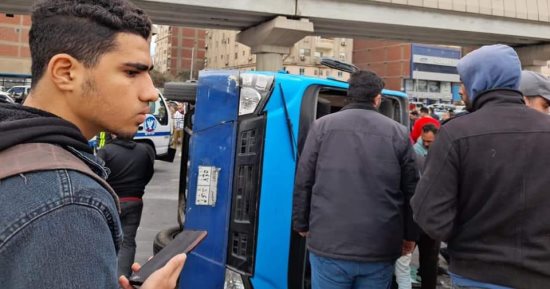 انتداب مهندس مرور لفحص الأتوبيسين المتسببين بحادث كوبرى الدقى والتحفظ عليهما