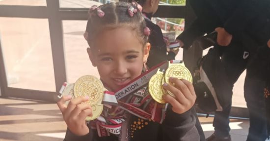 سجدة أحمد تحصد ذهبية بطولة كأس مصر للجمباز الفنى