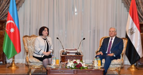 المستشار حنفى جبالى يلتقى رئيسة برلمان أذربيجان