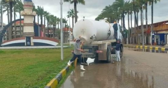 استمرار رفع درجة الاستعداد القصوى للتعامل مع سوء الأحوال الجوية فى دمياط