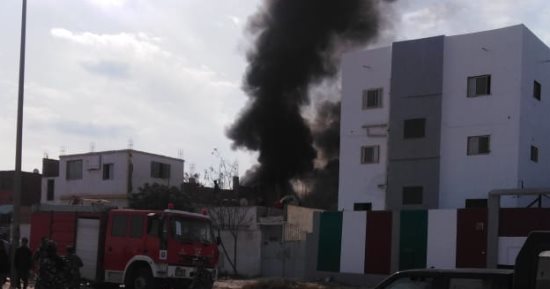إصابة 5 عمال فى حريق مصنع دهانات بالشرقية