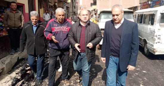 نائب محافظة الجيزة يتفقد أعمال تطوير شارع ترسا العمومى بطول 3 كيلو مترات