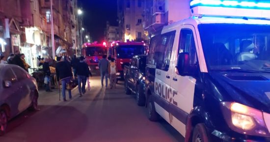 انهيار أجزاء من عقار قديم فى منطقة الجمرك بالإسكندرية دون إصابات 