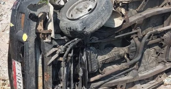 مصرع سائق فى حادث انقلاب سيارة ربع نقل ببنى سويف