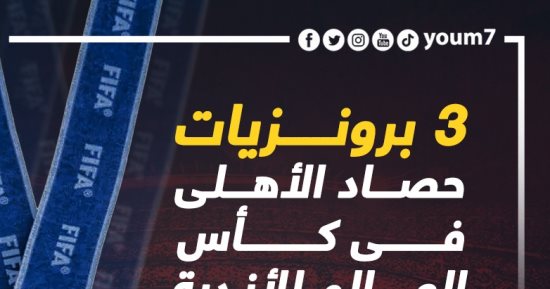 3 ميداليات برونزية حصاد الأهلى فى كأس العالم للأندية.. إنفو جراف