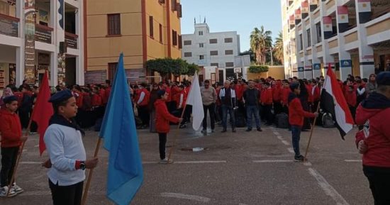 مدارس دمياط تستقبل 414 ألف طالب مع انطلاق الفصل الدراسى الثانى.. صور