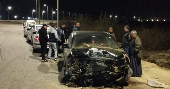 إصابة شخص فى انقلاب سيارة بالقنطرة شرق بالإسماعيلية 