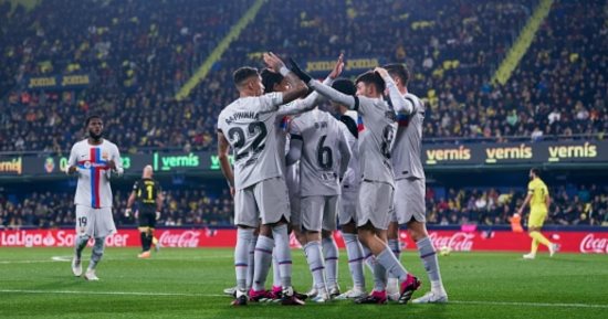 أهداف الأحد.. برشلونة يتخطى فياريال.. والسيتي يكتسح أستون فيلا