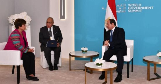 الرئيس السيسى يثمن المشاركة المثمرة والتعاون البناء بين مصر وصندوق النقد الدولى.. "جورجييفا" تشيد بأداء الاقتصاد المصرى: أظهر القدرة على الصمود واستيعاب التداعيات السلبية لـ"كورونا" والأزمة الروسية الأوكرانية