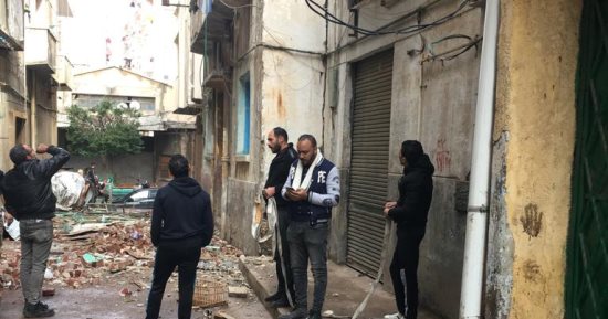 انهيار شرفة عقار قديم فى اللبان بالإسكندرية دون إصابات