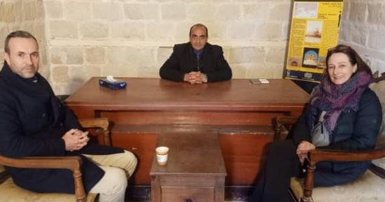 مدير عام آثار الإسكندرية يتابع أعمال إنشاء سور طابية النحاسين الأثرية.. صور