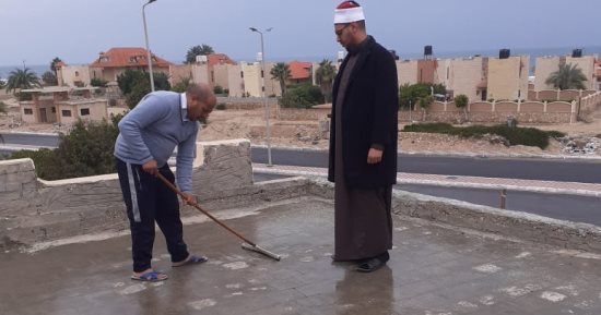 تنفيذ حملات لتنظيف أسطح المساجد بمدن محافظة شمال سيناء