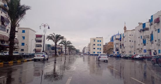 أمطار غزيرة على مدينتى بورسعيد وبورفؤاد.. صور